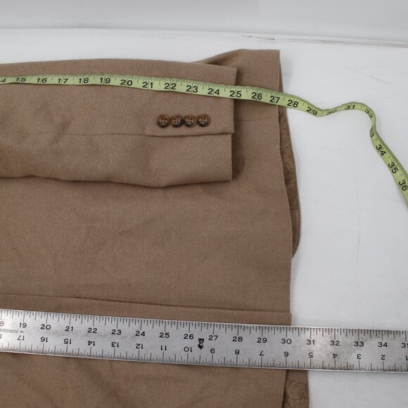 Lauren ralph Lauren sport coat mens 44R two button wool silk cashmere camel - Picture 9 of 15